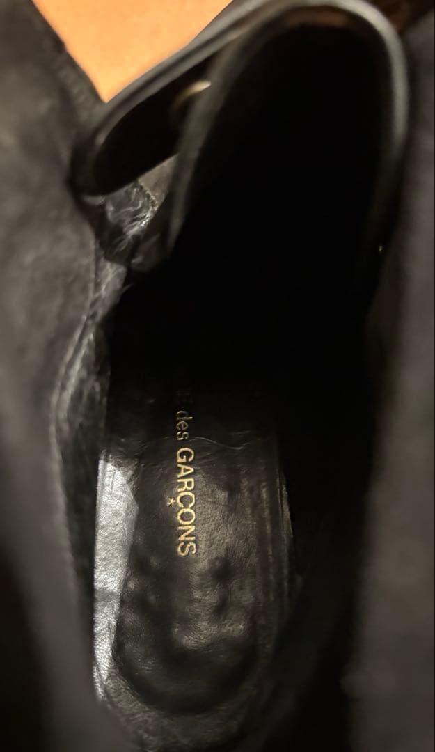 コムデギャルソンビンテージ、スウェードショートブーツ、黒、希少