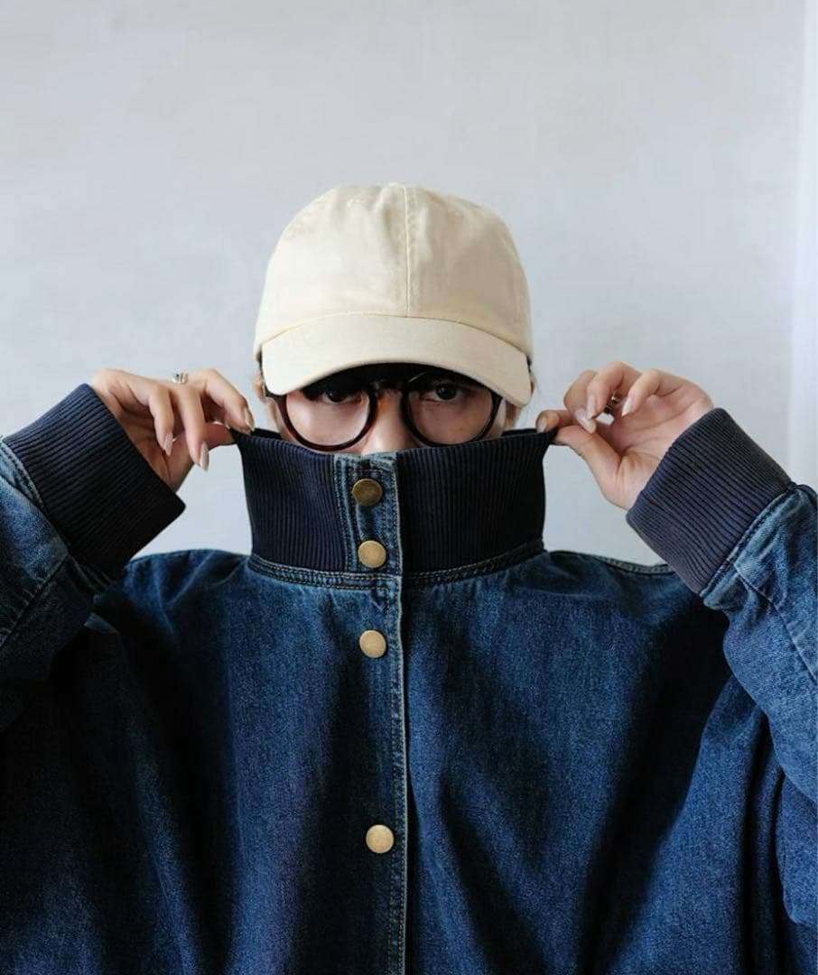 【FASHIRU】スタンドカラー デニムブルゾン