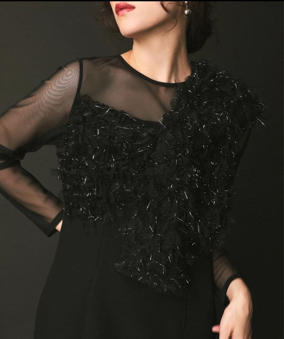 ANDRESD ブラック ドレス L 結婚式