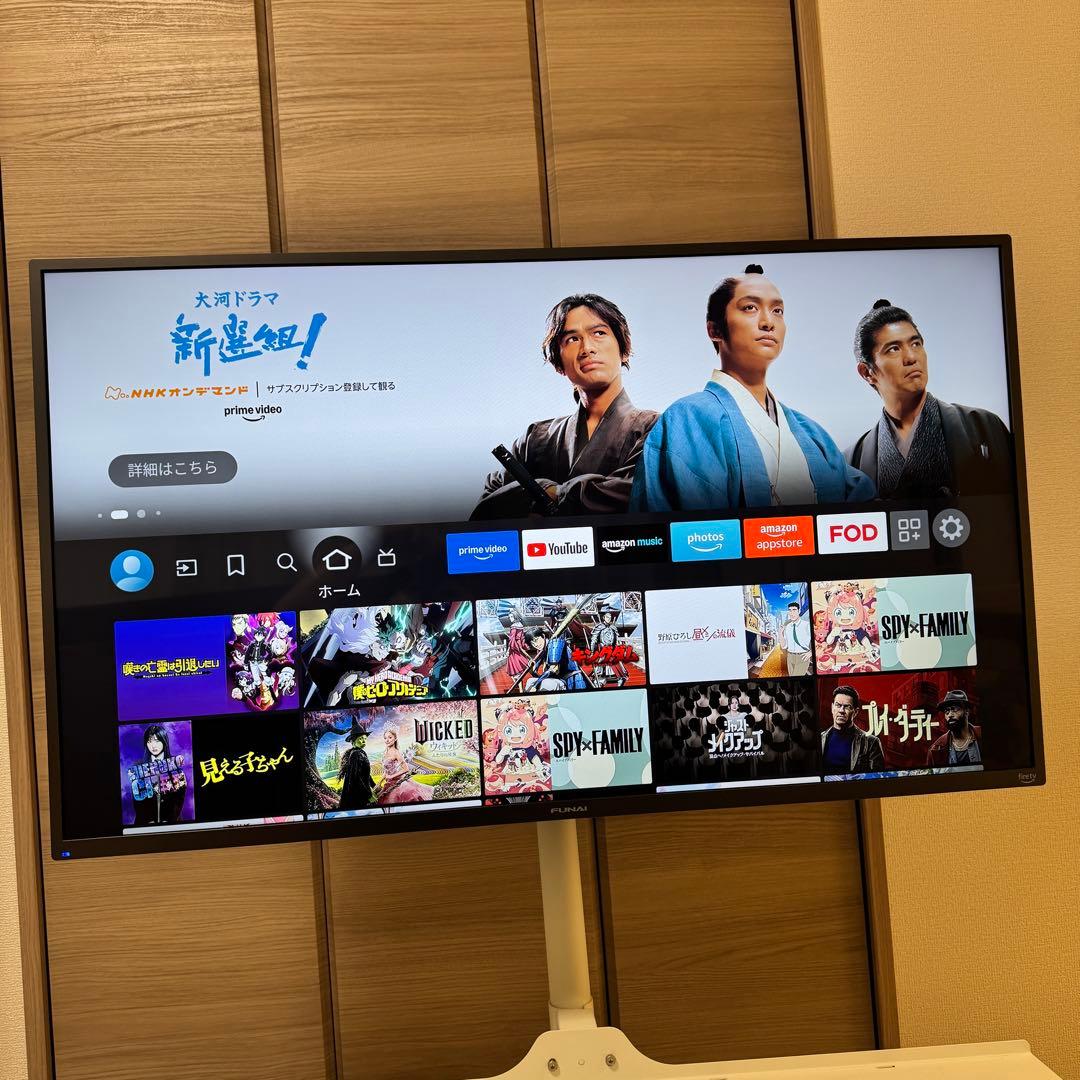 FUNAI 43型 4Kスマートテレビ FirerTV搭載