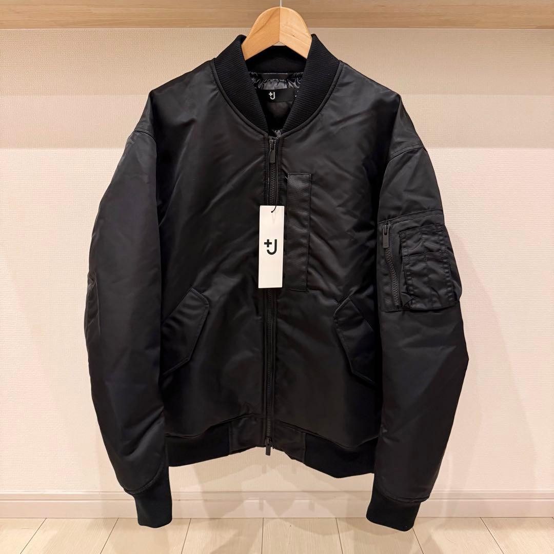 UNIQLO ジルサンダーコラボプラスJハイブリッドダウンMA-1 ブラック M