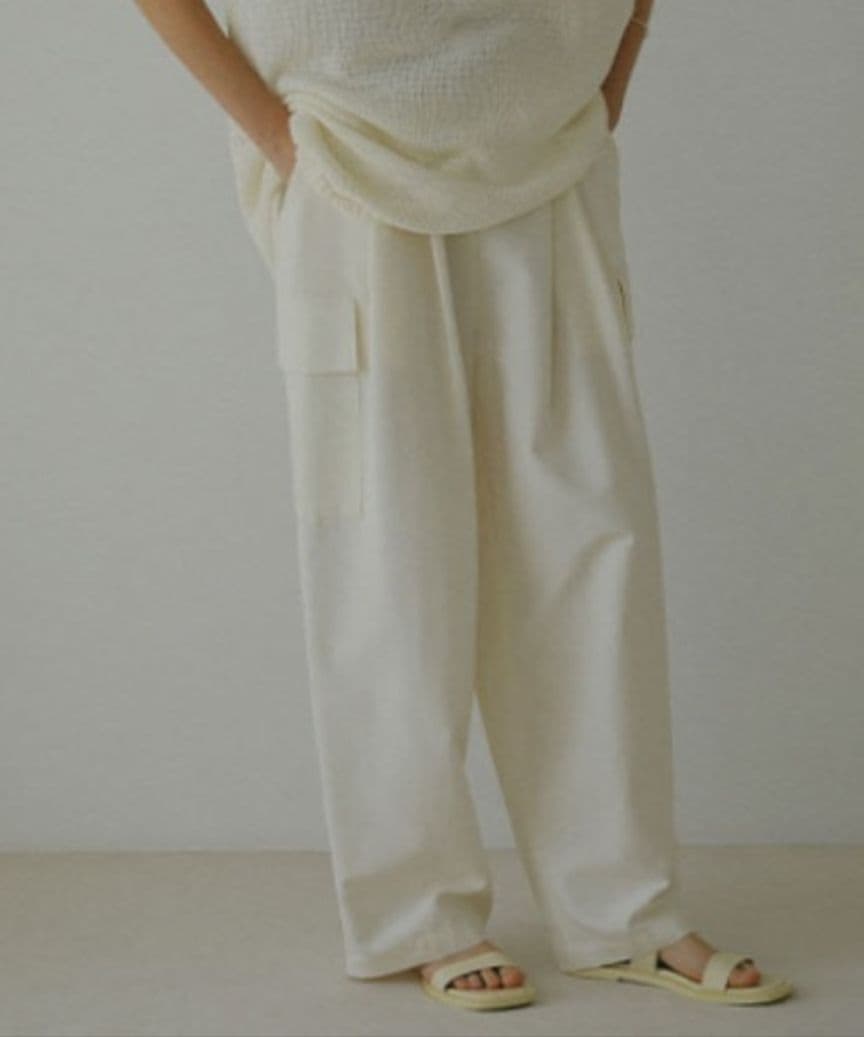 SALE！エトレトウキョウ　ジャガードウエストゴムアウトポケットパンツ