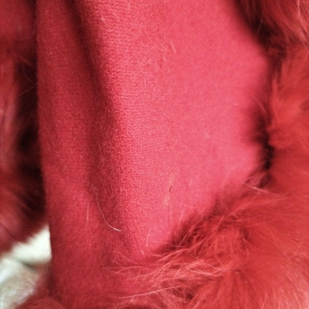 赤いカシミヤ　アンゴラ　ショールコート