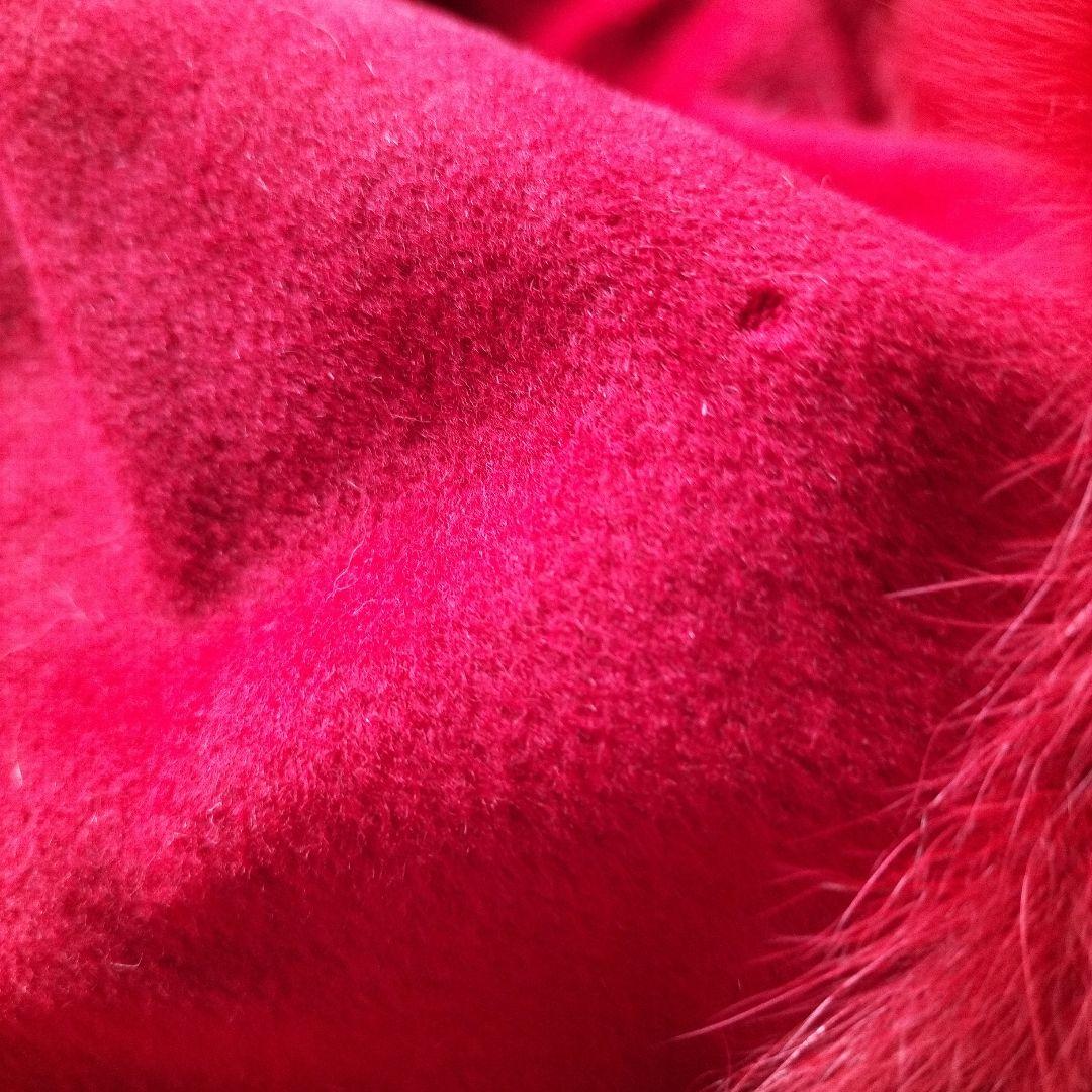 赤いカシミヤ　アンゴラ　ショールコート