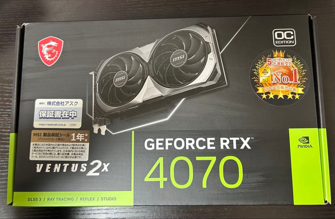 グラフィックボード・グラボ・ビデオカード MSI GEFORCE RTX 4070 VENTUS 2X
