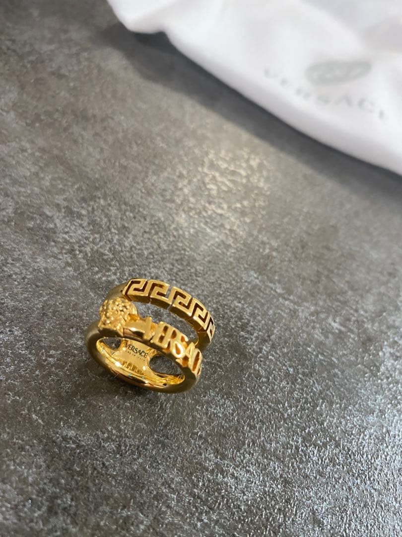 versace ダブルリング ゴールド