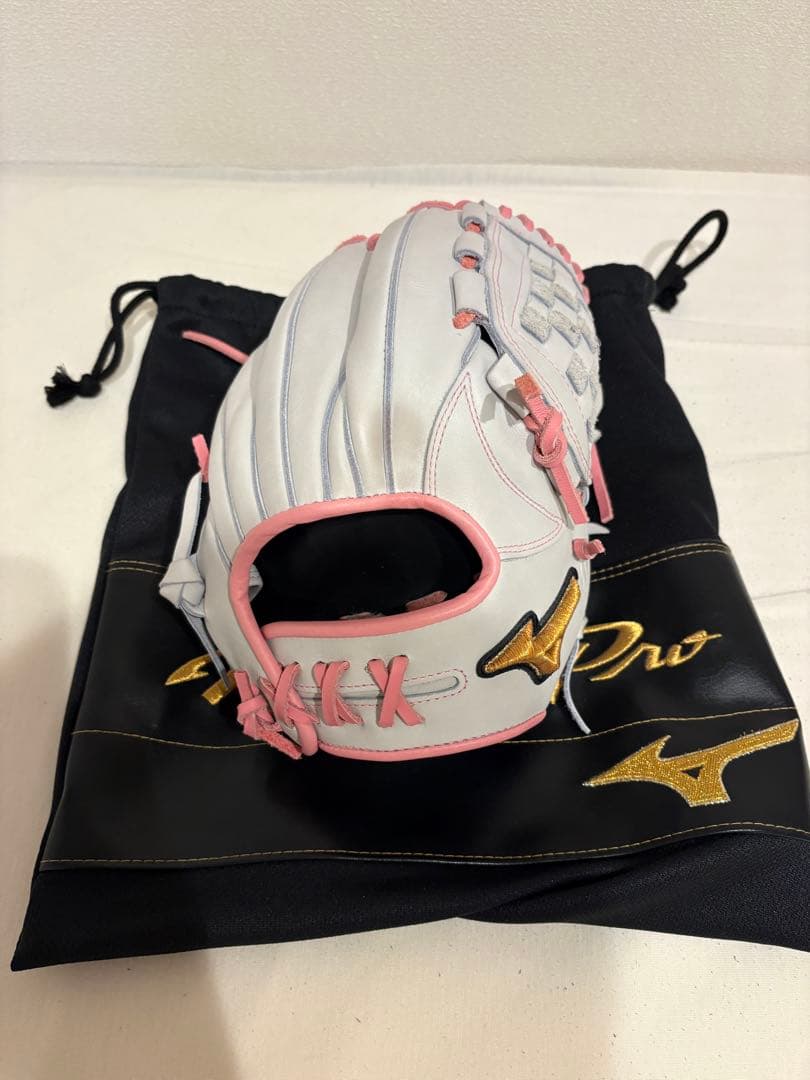 ミズノプロオーダー軟式グローブ シルバー/ピンク※10月限定値下げ中‼️