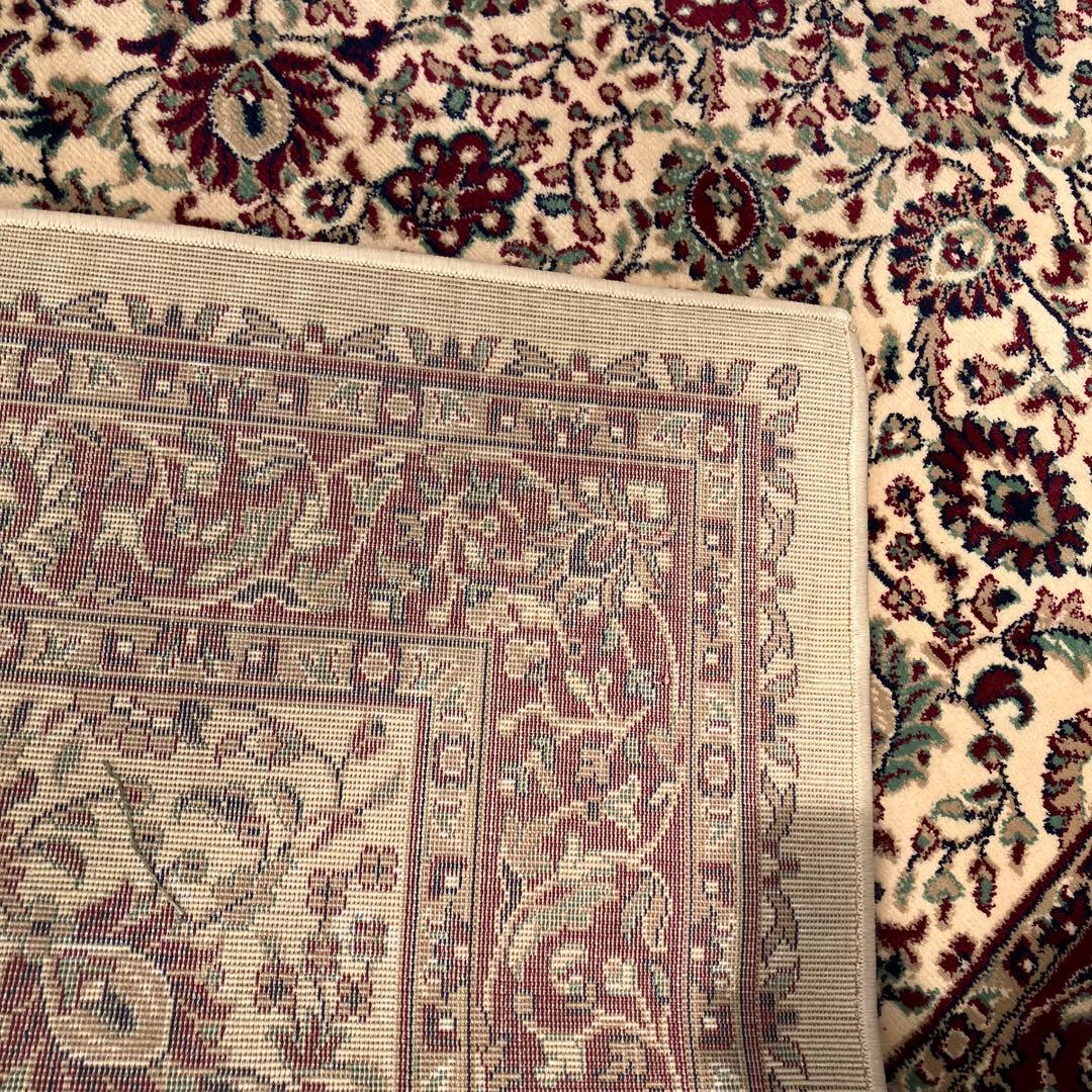 昭和レトロ アラベスク模様 花柄 ペルシャ絨毯 大型絨毯 カーペット ラグ