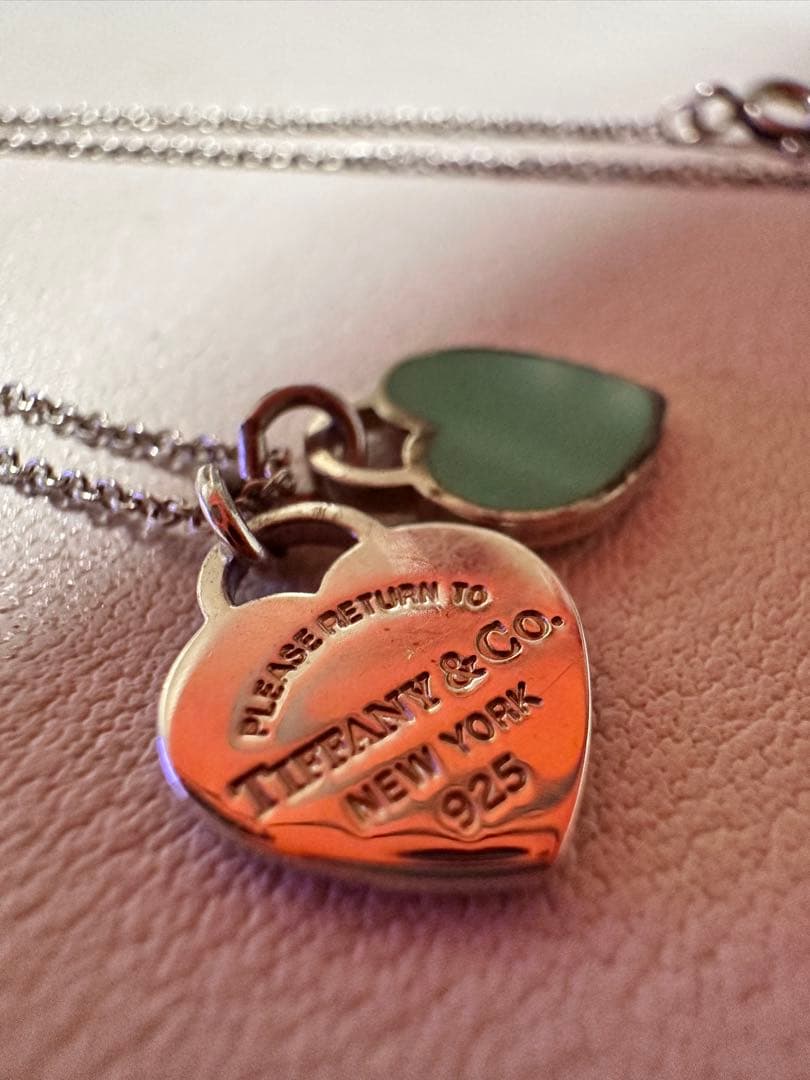 Tiffany & Co. ハート型ネックレス リターントゥダブルハート ミント