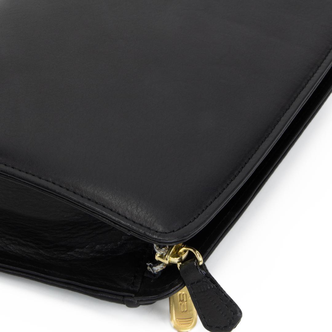 本物 バレンシアガ クラッチバッグ メンズ 黒 ブラック BBロゴ マーク 本革