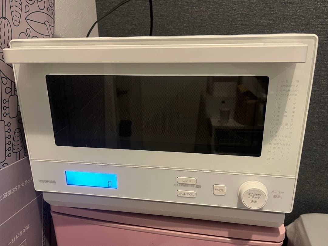 【2022年製・美品】アイリスオオヤマ　オーブンレンジ MO-F1808-CW