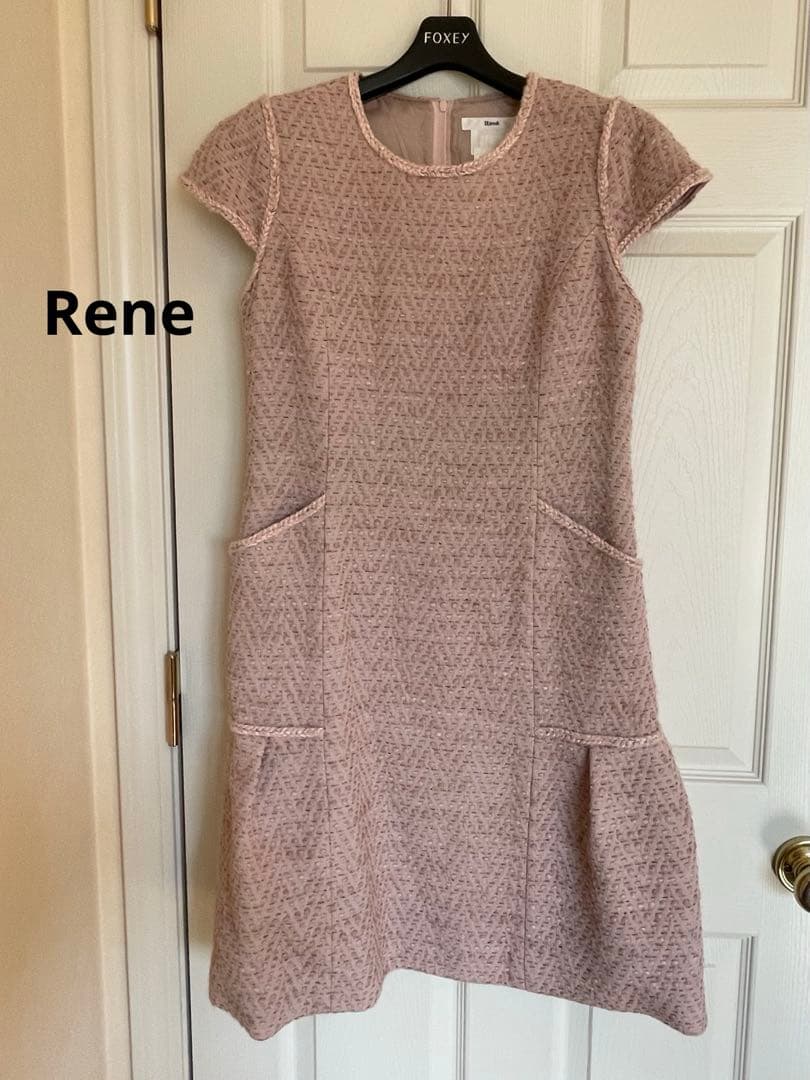 René ピンク ひざ丈ワンピース 38