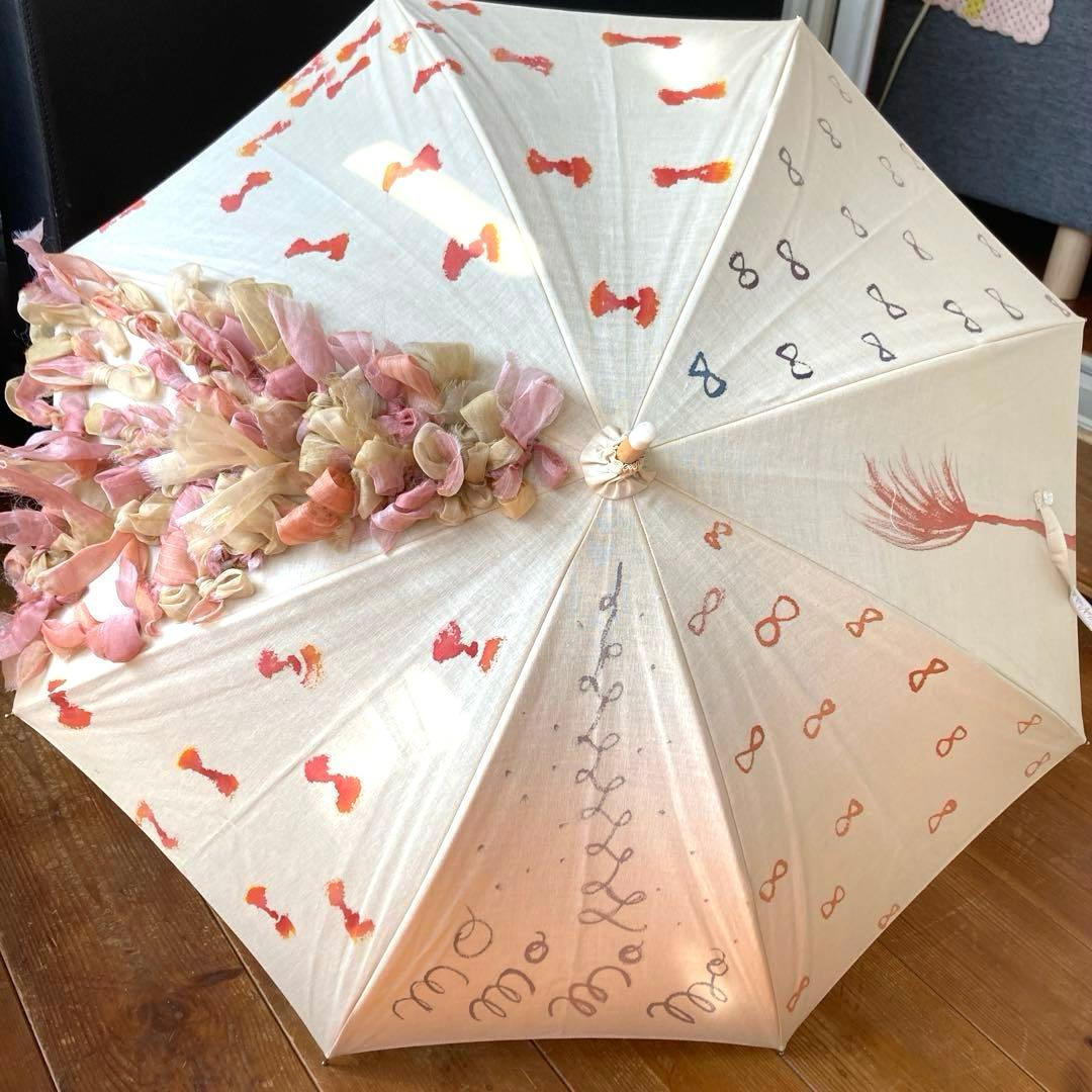 最終⭐️コシラエル⭐️貴重な手書きとコラージュ 一点物！日傘　cocilaelle