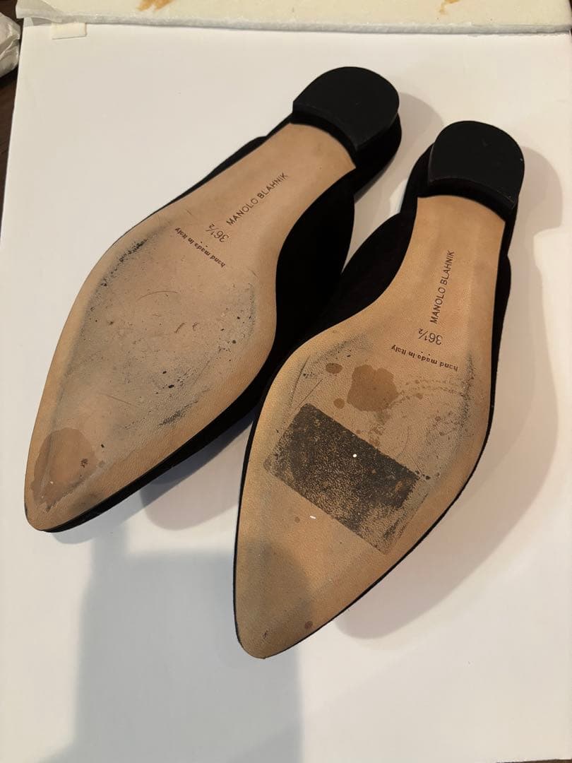 た*ご様 Manolo Blahnik ブラックミュール