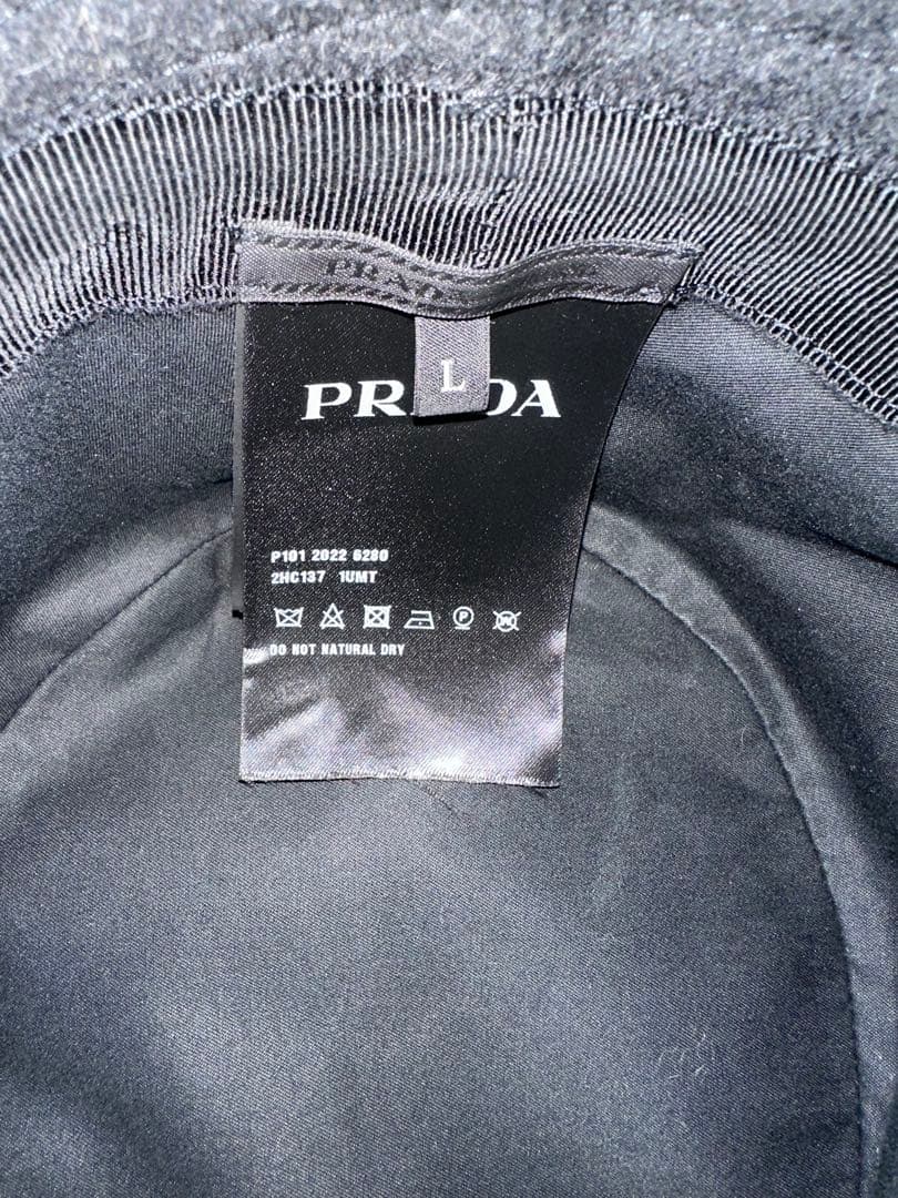 PRADA プラダ　バケットハット　ウールフェルト Lサイズ