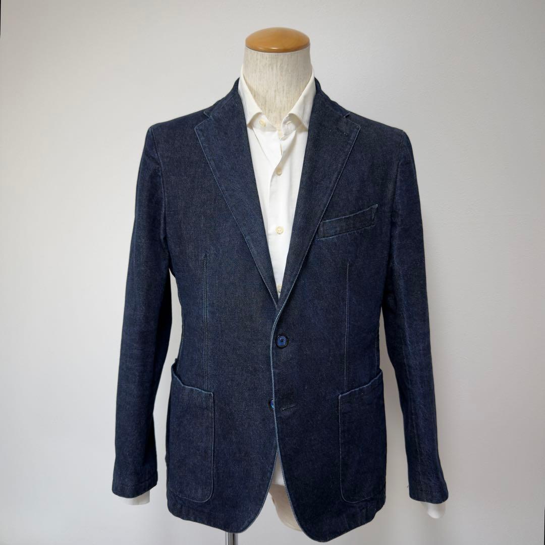 新品同様 定価17.6万 タリアトーレ リジットインディゴデニムジャケット 48