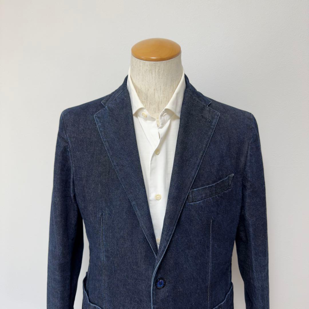 新品同様 定価17.6万 タリアトーレ リジットインディゴデニムジャケット 48