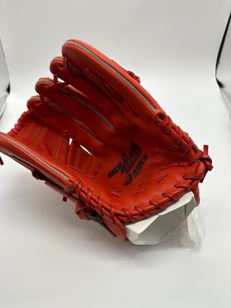 【新品】asics オレンジ 軟式グローブ BGRS13　ソフトボール