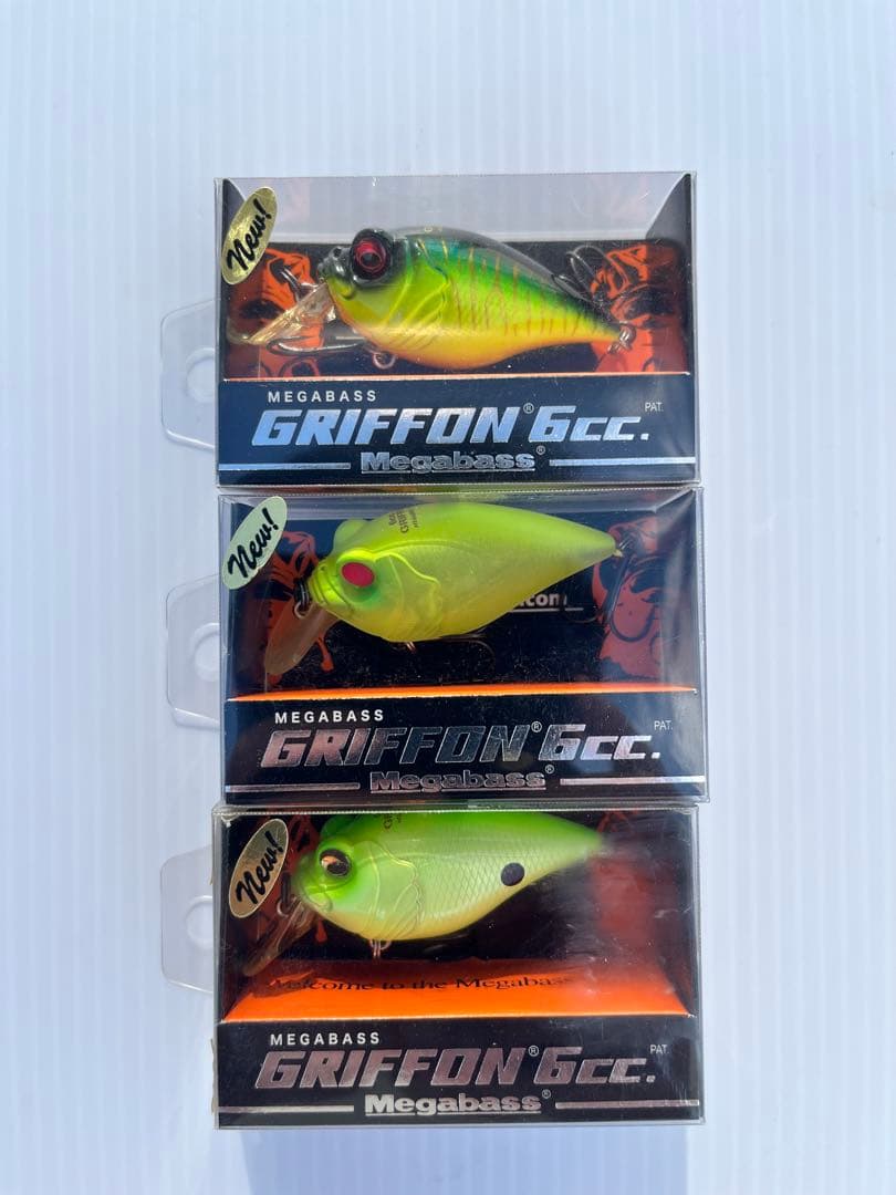 Megabass グリフォン 6cc チャート系3点