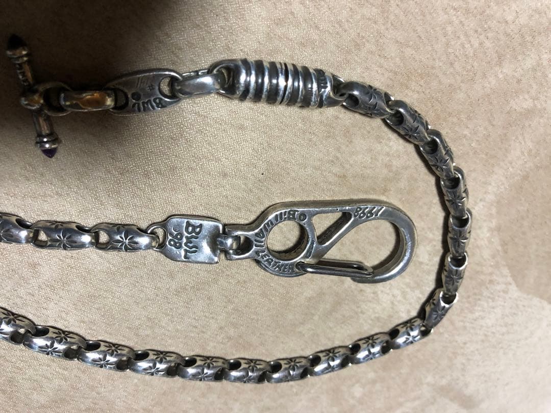 BWL40万ビルウォールレザーウォレットチェーン ビル刻印