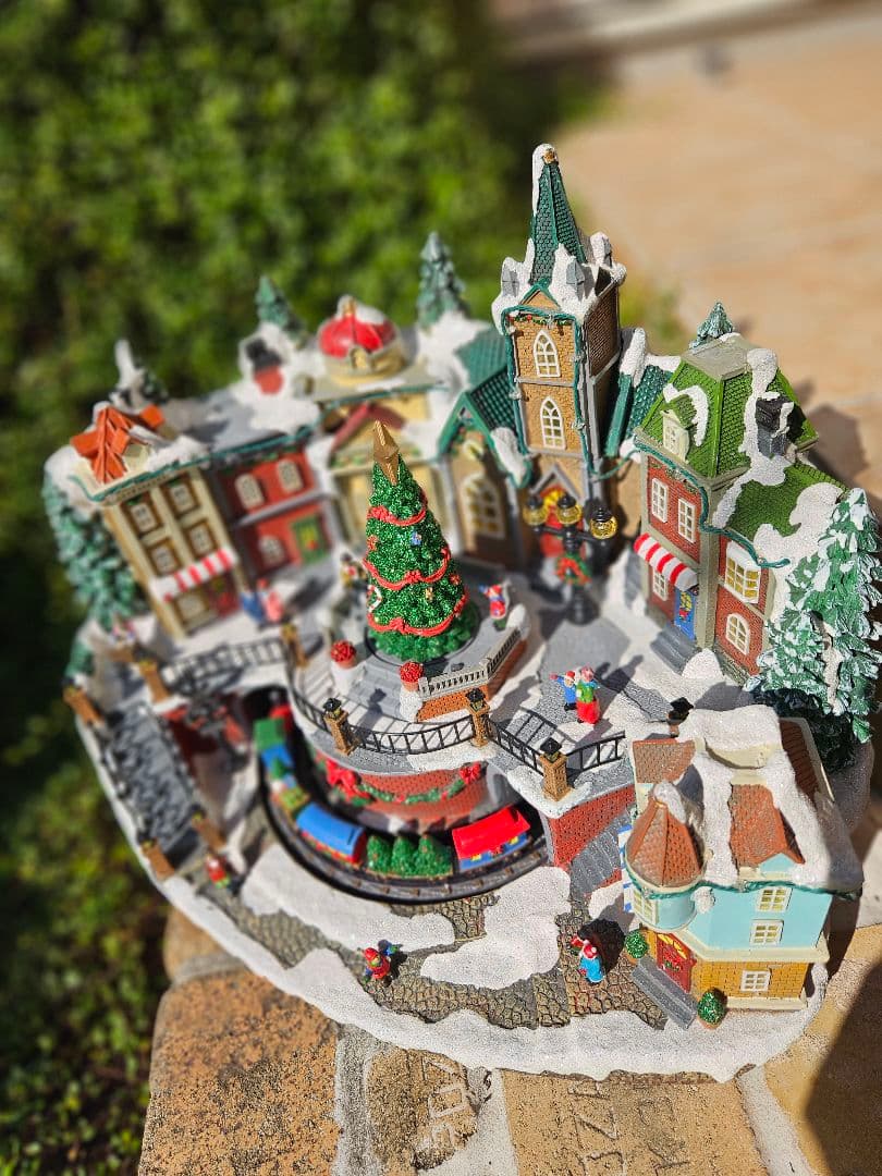 希少　クリスマス　ジオラマ　オブジェ　イルミネーション　クリスマスソング