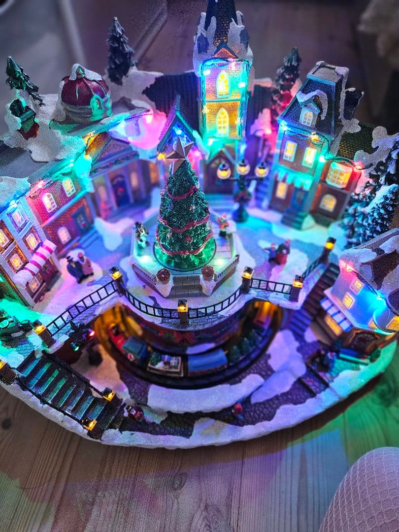 希少　クリスマス　ジオラマ　オブジェ　イルミネーション　クリスマスソング