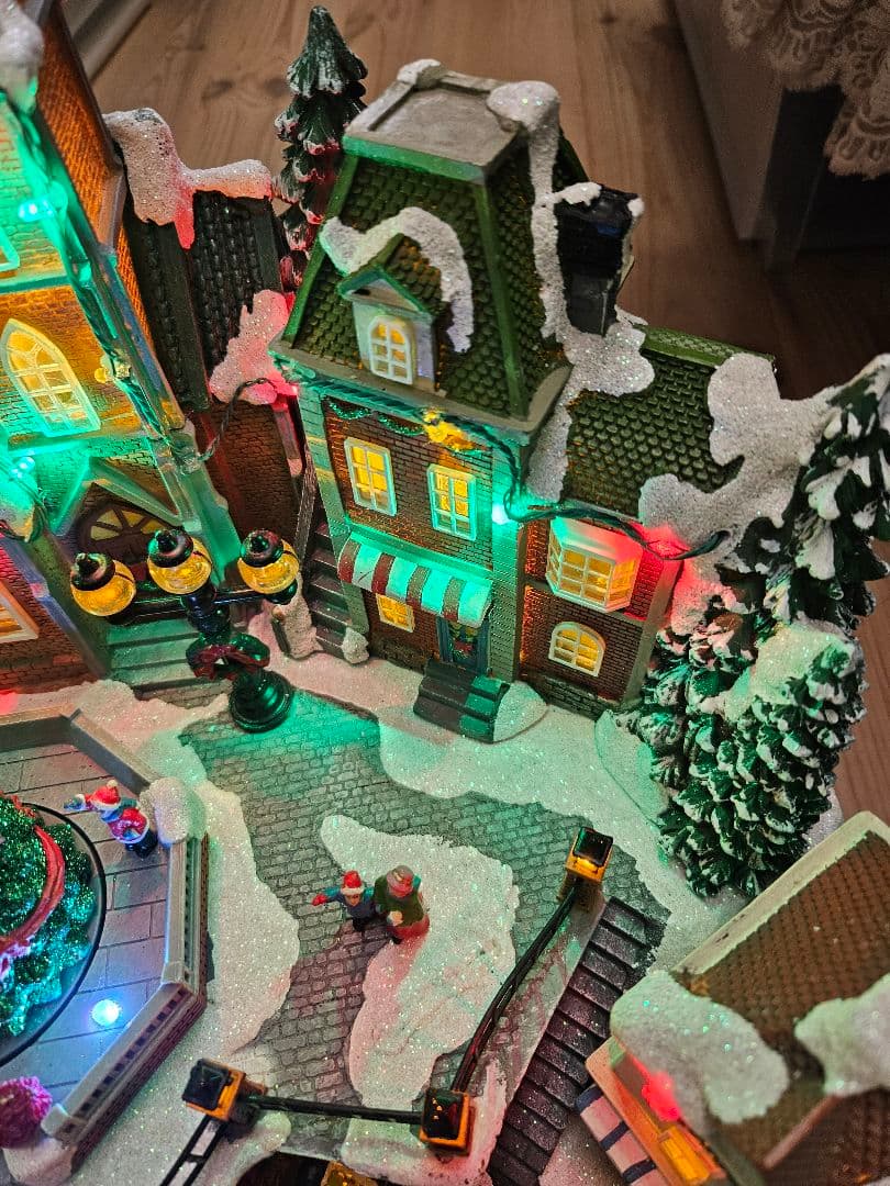 希少　クリスマス　ジオラマ　オブジェ　イルミネーション　クリスマスソング