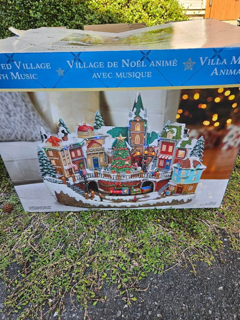 希少　クリスマス　ジオラマ　オブジェ　イルミネーション　クリスマスソング