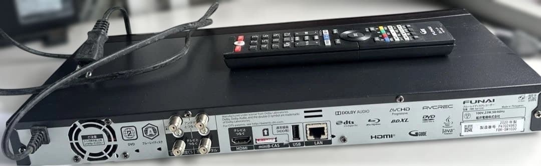 FUNAI フナイ ブルーレイレコーダー FBR-SW1030 2020年製
