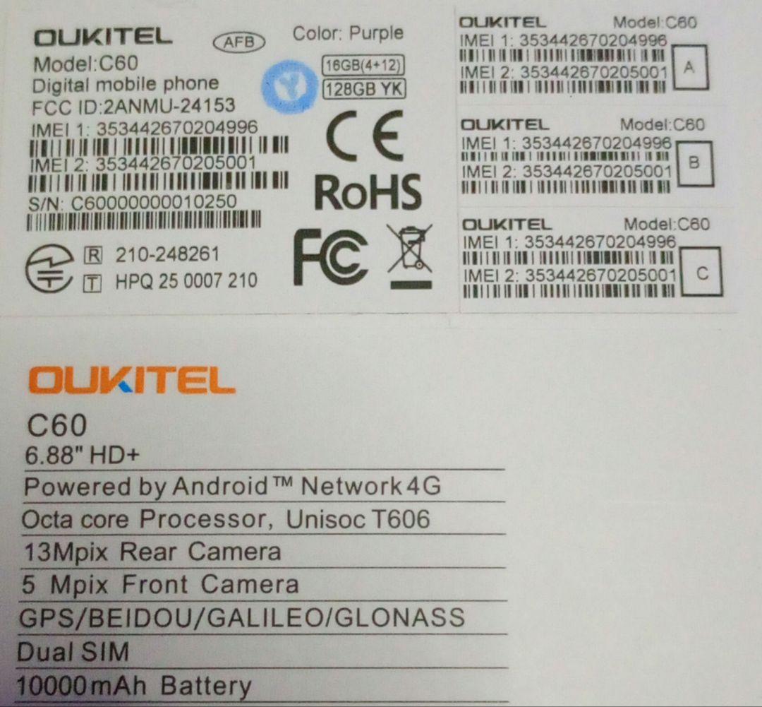 t*i様 OUKITEL C60 16GB RAM SIMフリースマートフォン