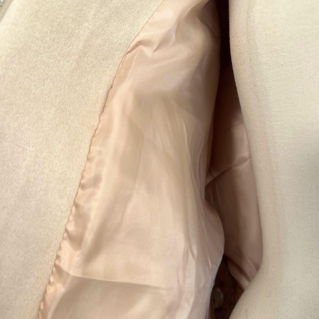 最新作❗️新品未使用　ベアフード付きポンチョ　ケープ ミルクティーベージュ