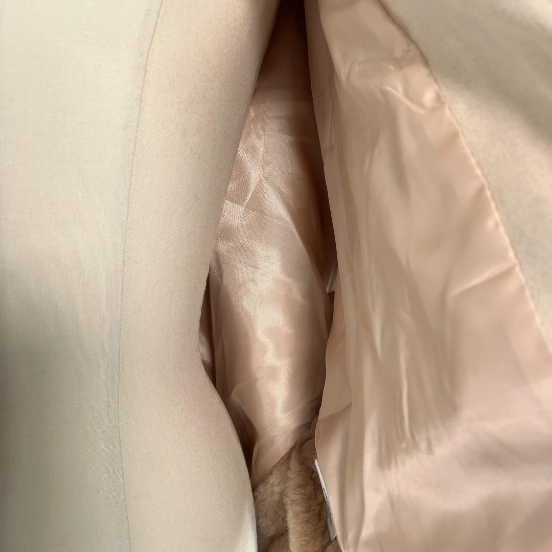 最新作❗️新品未使用　ベアフード付きポンチョ　ケープ ミルクティーベージュ