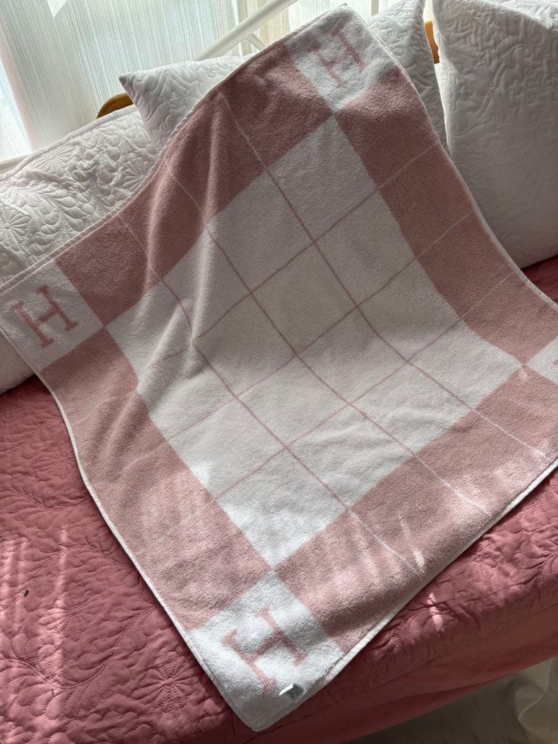 ちえ　エルメス おくるみ ピンク タオル 90