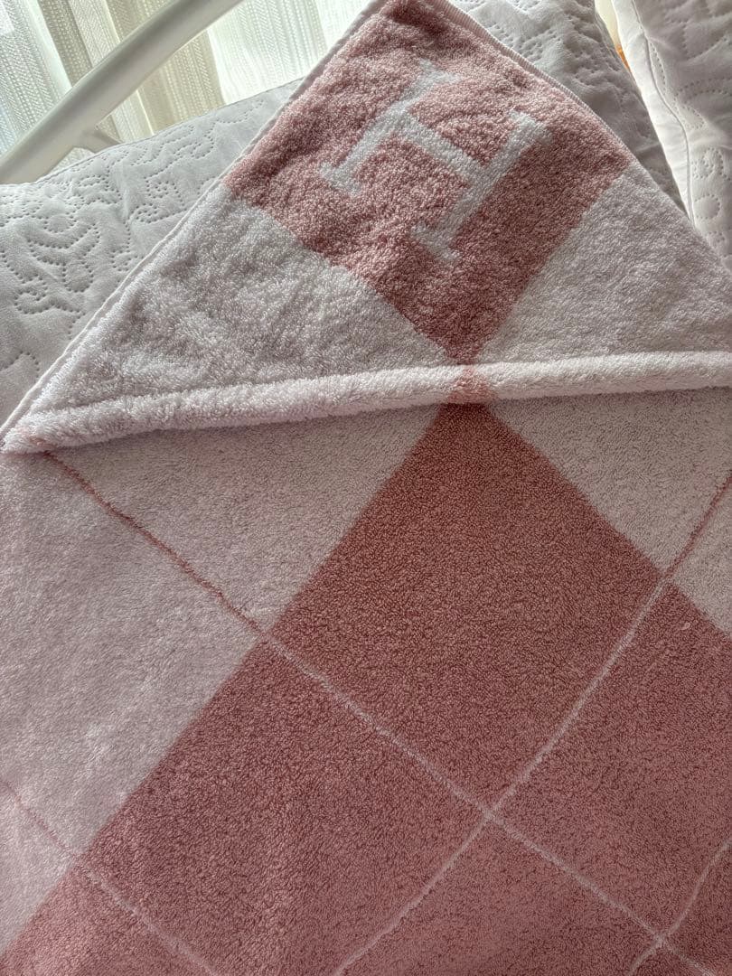 ちえ　エルメス おくるみ ピンク タオル 90