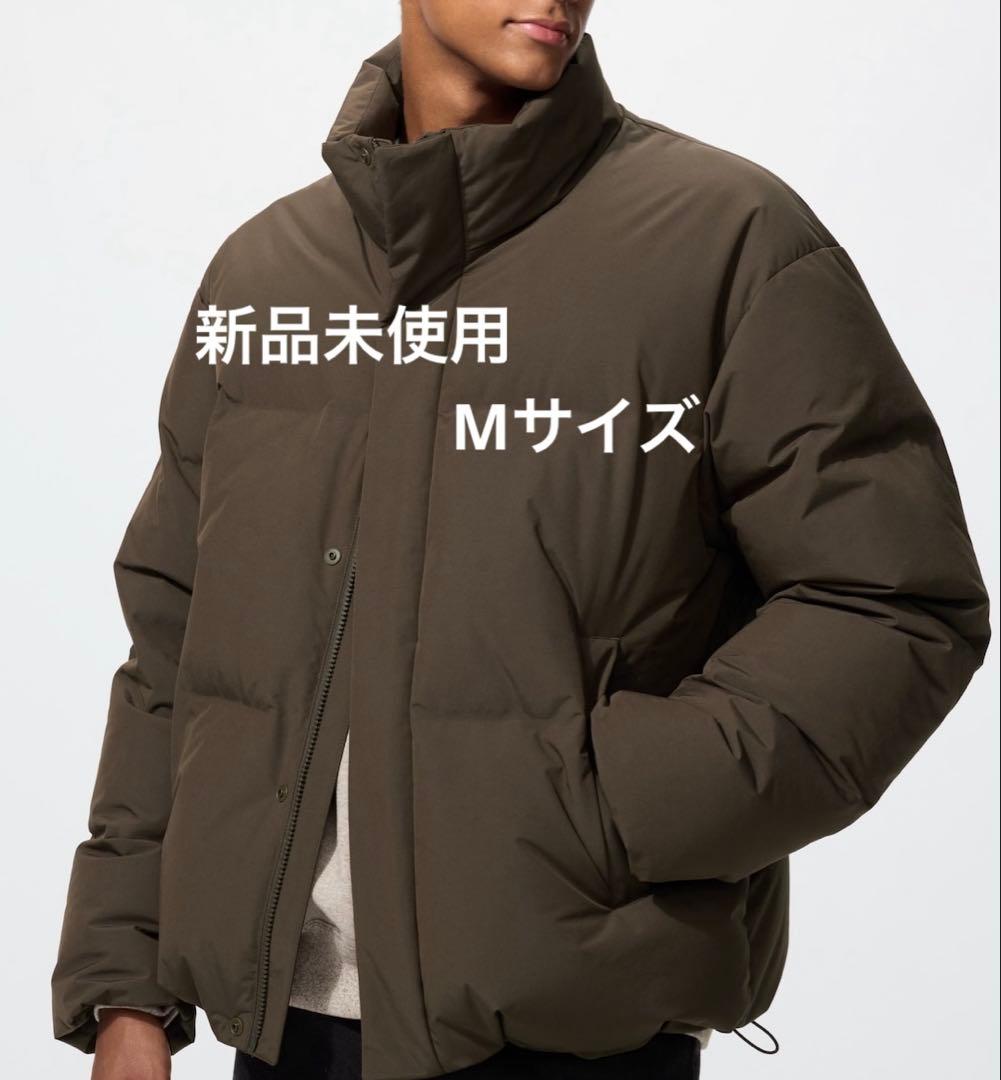 ユニクロ 新品未使用タグ付き シームレスダウンジャケット(ダークブラウン/M)