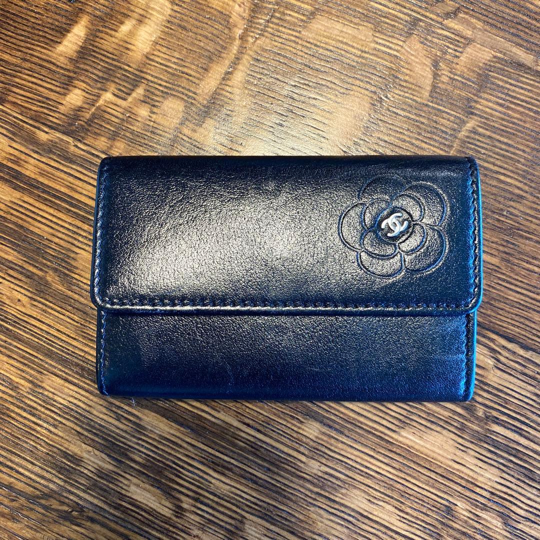 シャネル　名刺入れ　カメリア