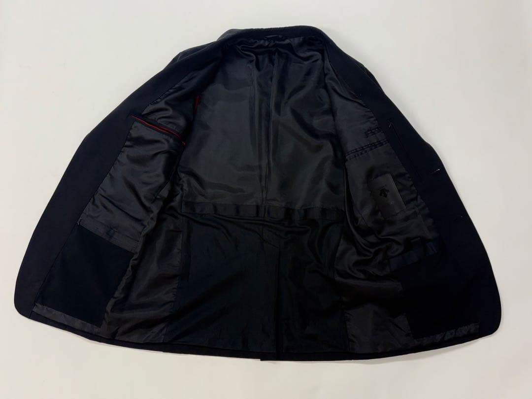 極美品 XL相当 DESCENTE ナイロン テーラードジャケット 高ストレッチ