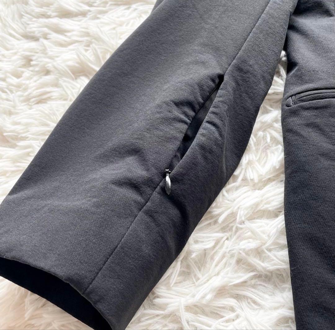 極美品 XL相当 DESCENTE ナイロン テーラードジャケット 高ストレッチ