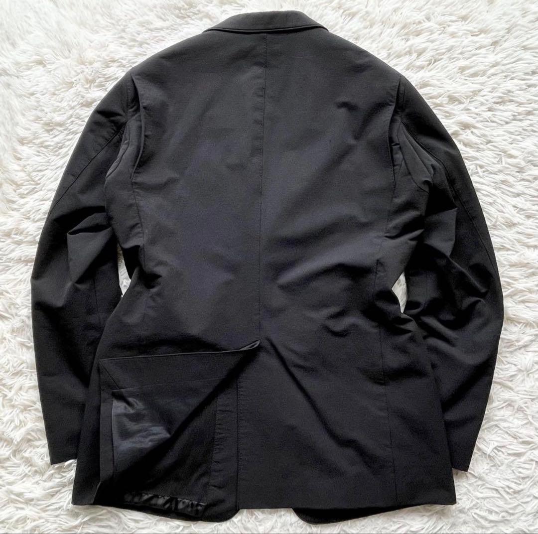 極美品 XL相当 DESCENTE ナイロン テーラードジャケット 高ストレッチ