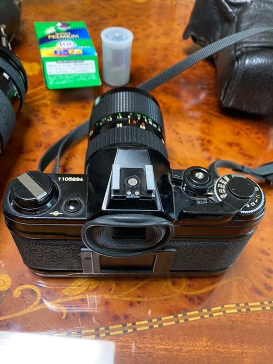 Canon AE-1 レンズ　ストロボ　フイルム　ケース　付