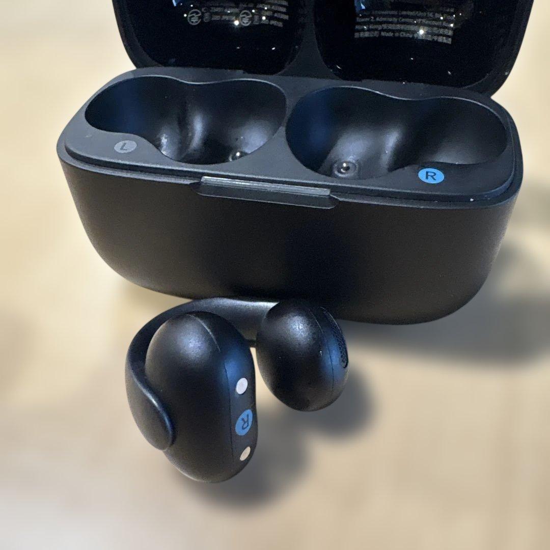 AeroClip ブラック ワイヤレスイヤホン　イヤーカフ型　片耳