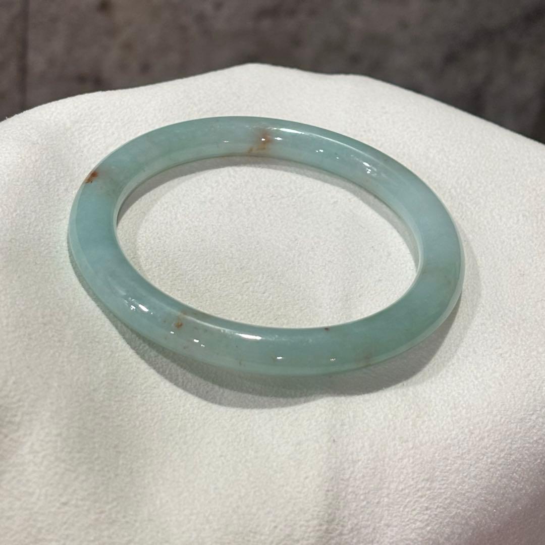 画像追加　ミャンマー産天然本翡翠　A貨　バングル　鑑定書付き