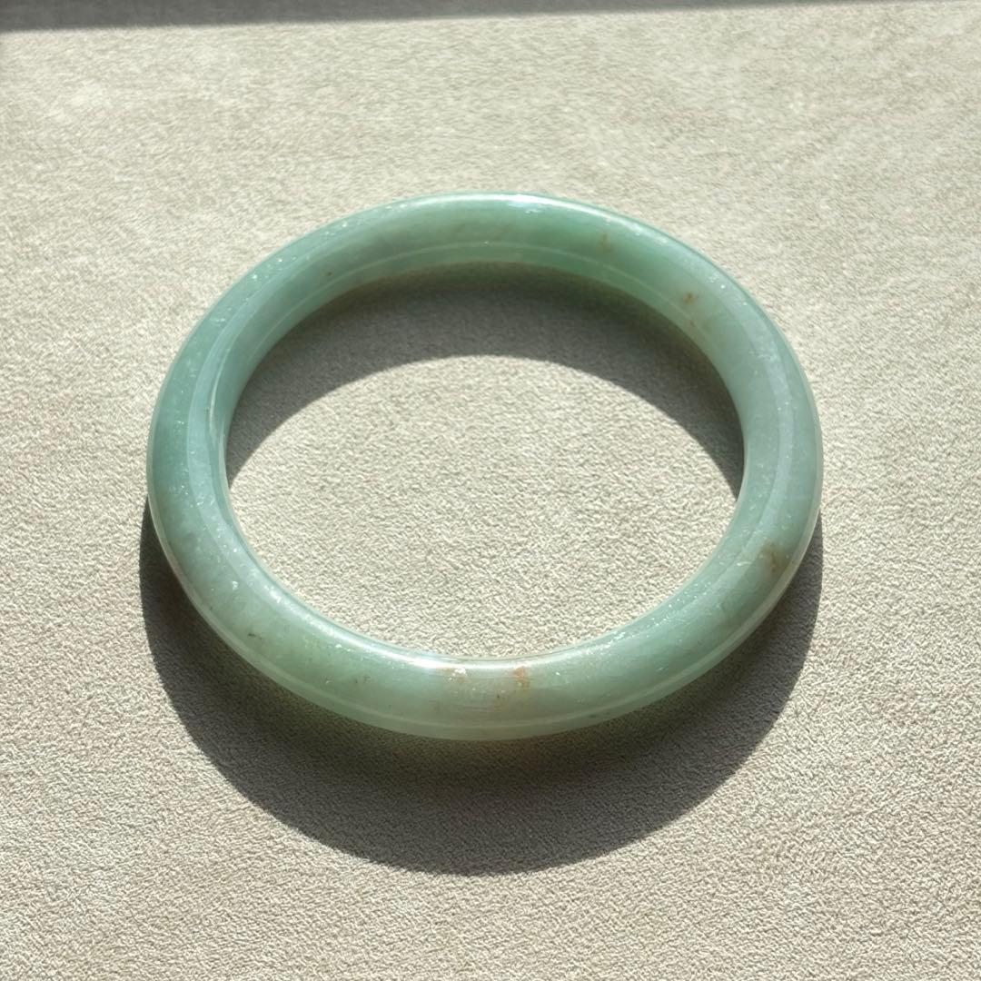 画像追加　ミャンマー産天然本翡翠　A貨　バングル　鑑定書付き