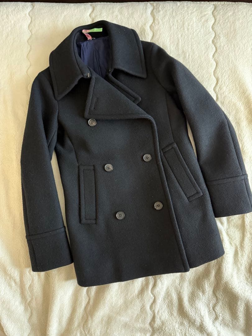 専用　美品　ドゥロワー　黒 ウール ピーコート 38