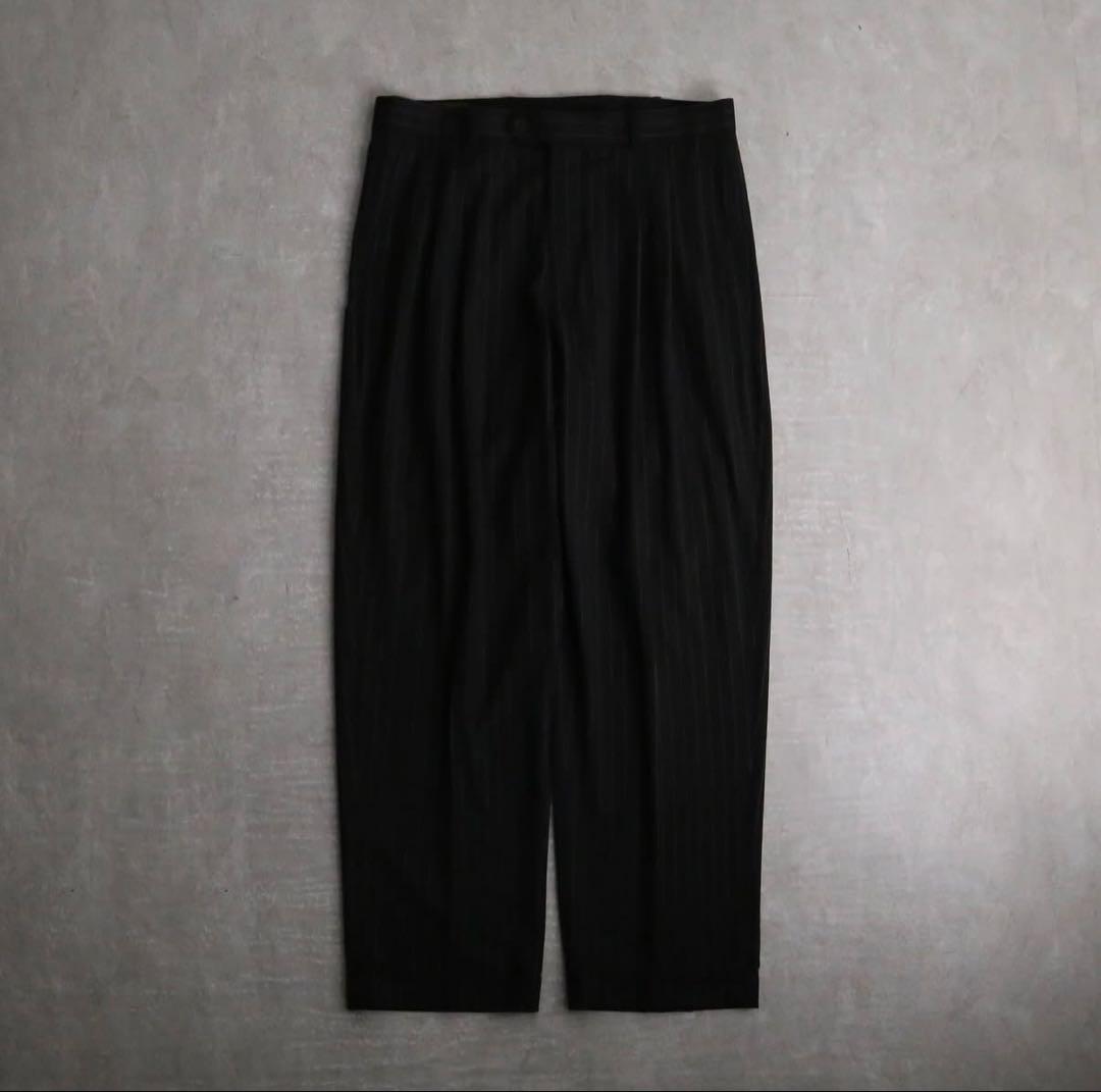 パンツ 1980-90s pin stripe 2tuck slacks
