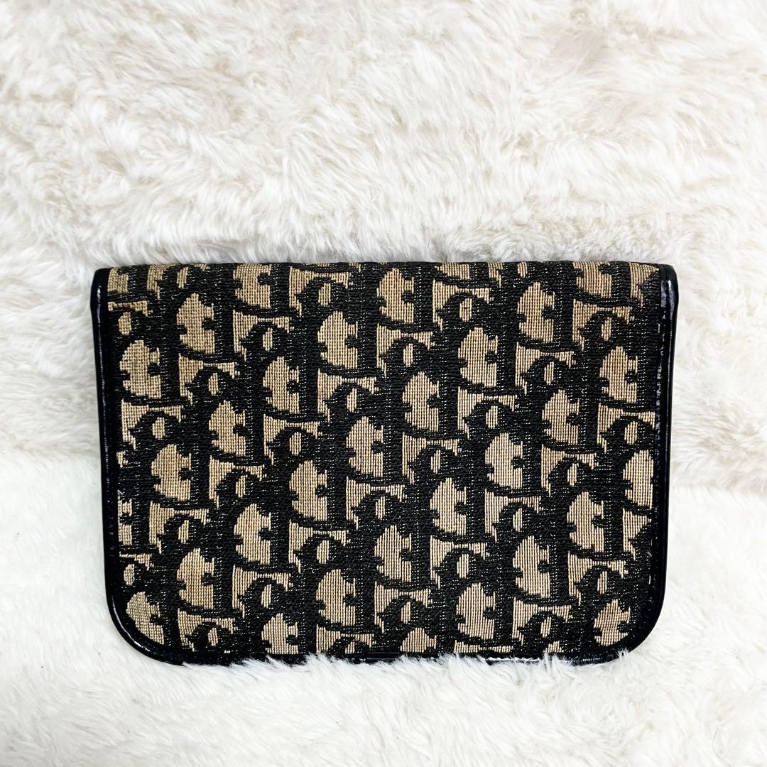 クリスチャンディオール CD金具 トロッター 総柄 キャンバス クラッチバッグ