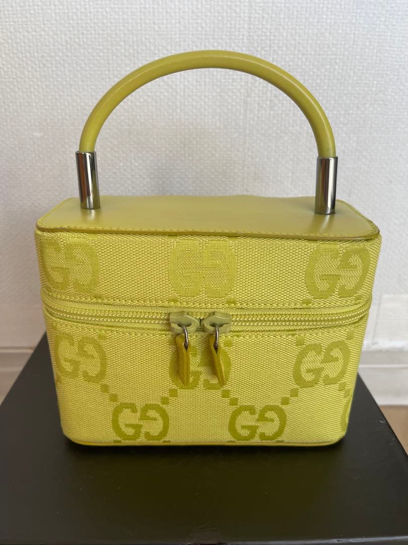 GUCCI GGキャンバス バニティバッグ ハンドバッグ ブラック　未使用
