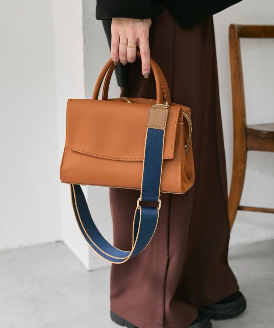 【ear PAPILLONNER】きれいめ撥水トートバッグS　オレンジ