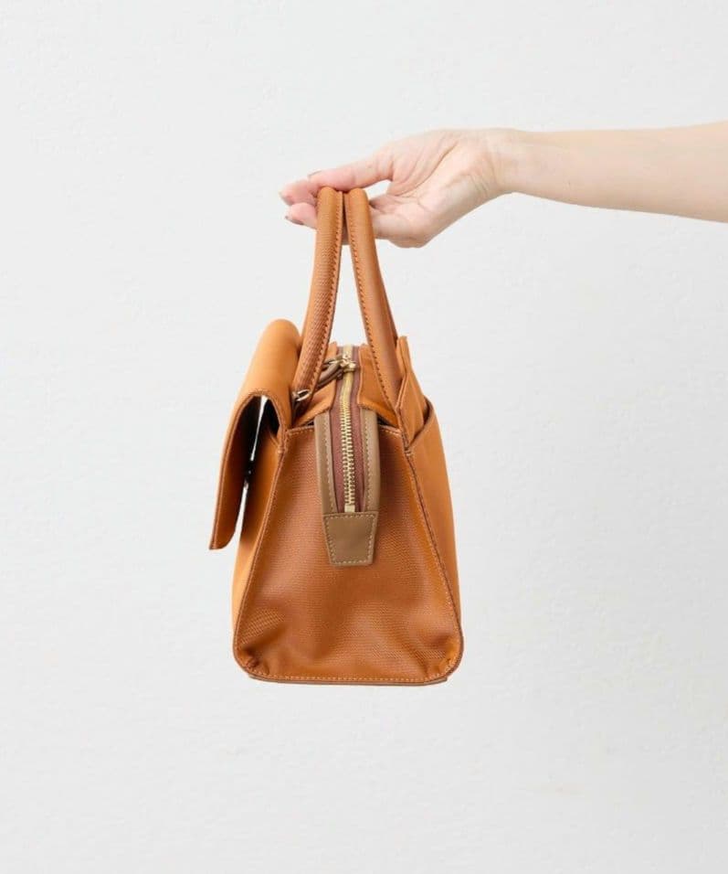 【ear PAPILLONNER】きれいめ撥水トートバッグS　オレンジ