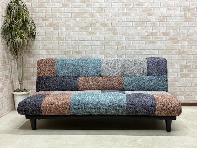 ソファーベッド　パッチワーク柄　MIX　ソファ　新品